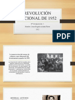 Revolución Nacional de 1952: #De Exposición: 1 Nombre: Josue Rogelio Achata Flores 2022