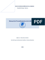 Manual de Procedimientos de La Biblioteca: Universidad de Ciencias Médicas de La Habana