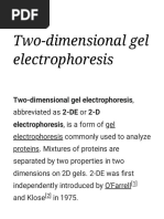 Two-Dimensional Gel Electrophoresis, Electrophoresis, Is A Form of Gel