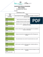 Data Tema: Cronograma Aulas Teóricas Profa. Fernanda Marques Da Costa Quarta-Feira Às 15:30