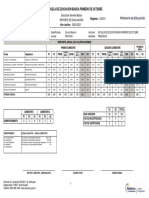 Reporte de calificaciones primaria