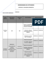 Cronograma actividades control seguridad