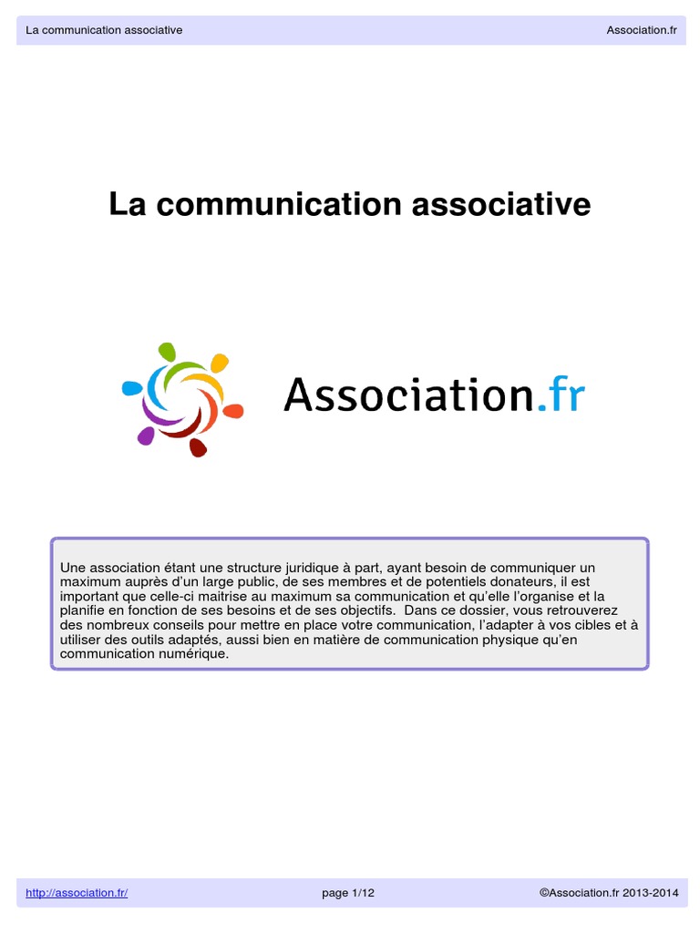 La Communication Associative | PDF | Optimisation de moteur de ...