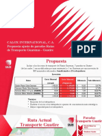 Calox International, C.A. Propuesta Ajuste de Paradas Rutas de Transporte Guarenas - Guatire