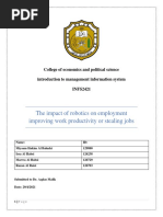 The Impact of Robotics On Employment Improving Work Productivity or Stealing Jobs