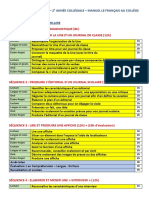 PLANIFICATION ANNUELLE Le FR Au Collège 2asc