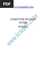 High School Computer Form 2 Notes