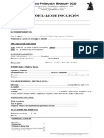 Formulario de inscripción Instituto Politécnico Modelo