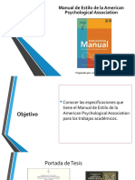 Manual de Estilo de La American Psychological Association: Preparado Por: Lizzie Colón Rodríguez