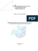 Definições Terminológicas Da Revisão de Textos. ESTUDOS INICIAIS PARA A ELABORAÇÃO DE UM GLOSSÁRIO