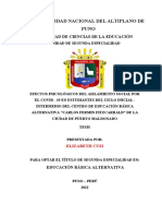 Universidad Nacional Del Altiplano de Puno: Facultad de Ciencias de La Educación
