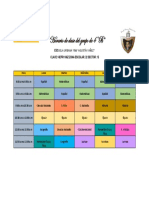 Horario de Clase Del Grupo de Cuarto