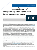 Dirty Dozen: IRS Urges Tax Pros and Other Businesses To Beware of Spearphishing Offers Tips To Avoid Dangerous Common Scams