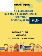 Bahan Ajar Tema 4 Globalisasi Sub Tema 1 Globalisasi Di Sekitaku Pembelajaran 4 Dibuat Oleh Yusnida SD Negeri 04 Gapura