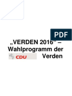 Verden 2016 - Wahlprogramm Der CDU Verden