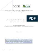 Recomendación Sobre Los Principios y Buenas Practicas de Educación y Concienciación Financiera