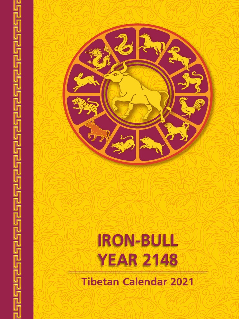 IronBull YEAR 2148 Tibetan Calendar 2021 PDF Mind Tibetan Buddhism