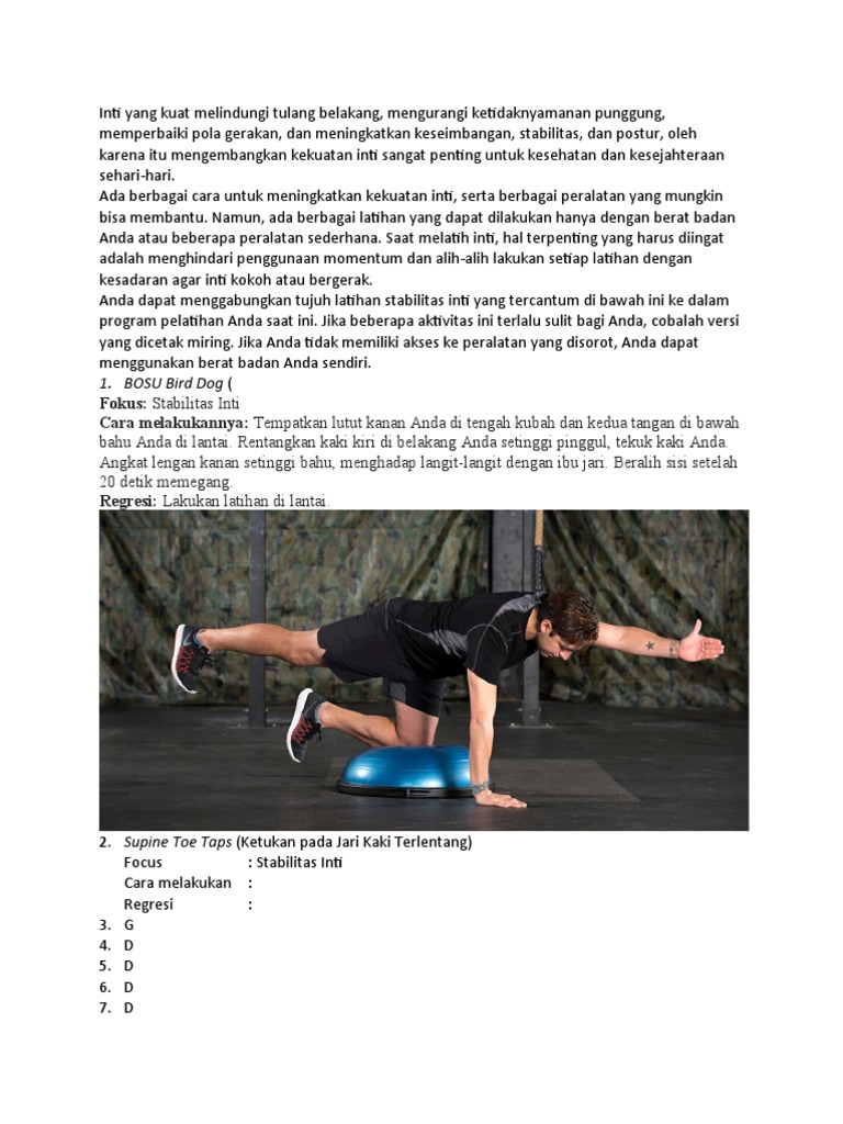 7 Core Stability Exercise PDF