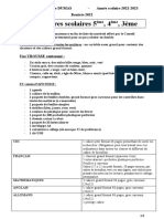 Fournitures Scolaires 5, 4, 3ème: COLLEGE Alexandre DUMAS - Année Scolaire 2022-2023 Rentrée 2022