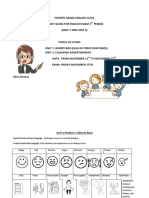 Fourth Grade - Study Guide For English Exam - 1ST Period-2020