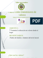 TALLER Valores para Padres