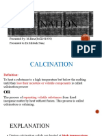 Calcination: Presented By: M.faraz (bsf2101050) Presented To:dr - Misbah Naaz