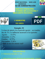 Facultad de Administración: Matemática Financiera Tasa de Interés Inflacionaria Y Descuento Racional