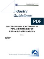 Industry Guidelines: Electrofusion Jointing of Pe Pipe and Fittings For Pressure Applications