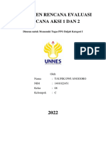 Instrumen Rencana Evaluasi Rencana Aksi 1 Dan 2: Disusun Untuk Memenuhi Tugas PPG Daljab Kategori I