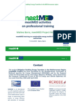 Meetmed Activities On Professional Training: Matteo Barra, Meetmed Project Manager