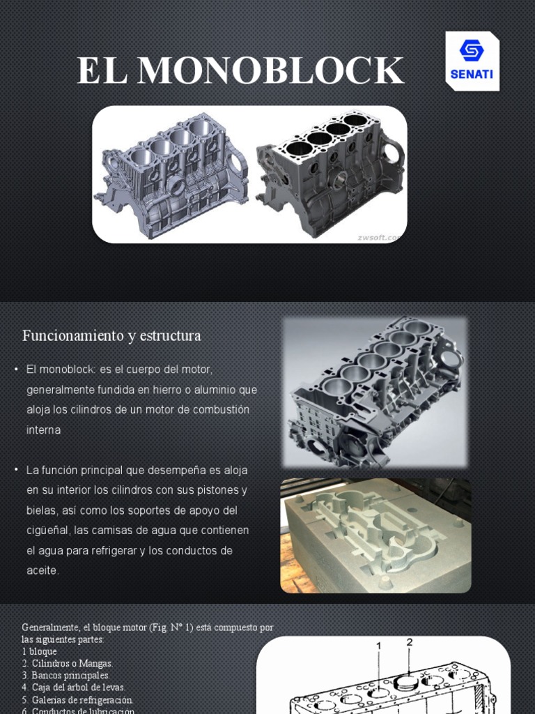 Estructura y Función del Monoblock Motor | PDF | Pistón | Motores