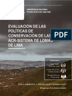 Evaluación de Las Políticas de Conservación de Las Acr-Sistema de Lomas de Lima