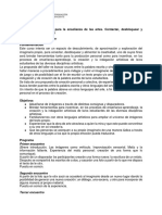 2022 Una FD Programa Indagaciones Creativas para La Ensenanza de Las Artes