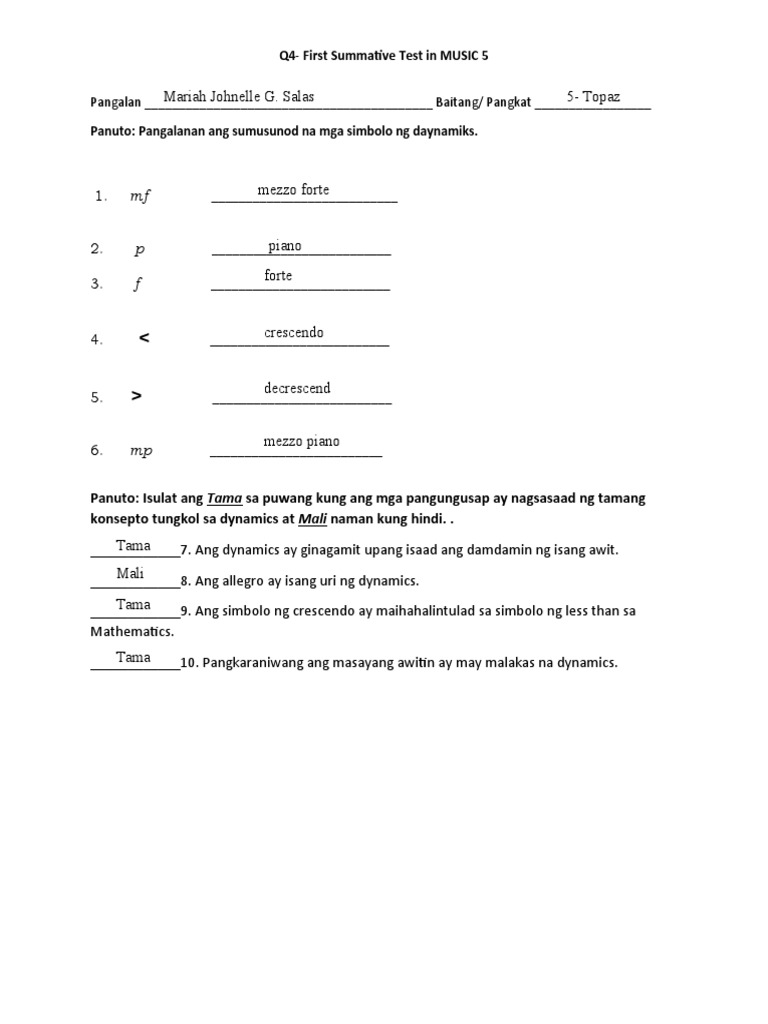ST 1st Music1 | PDF