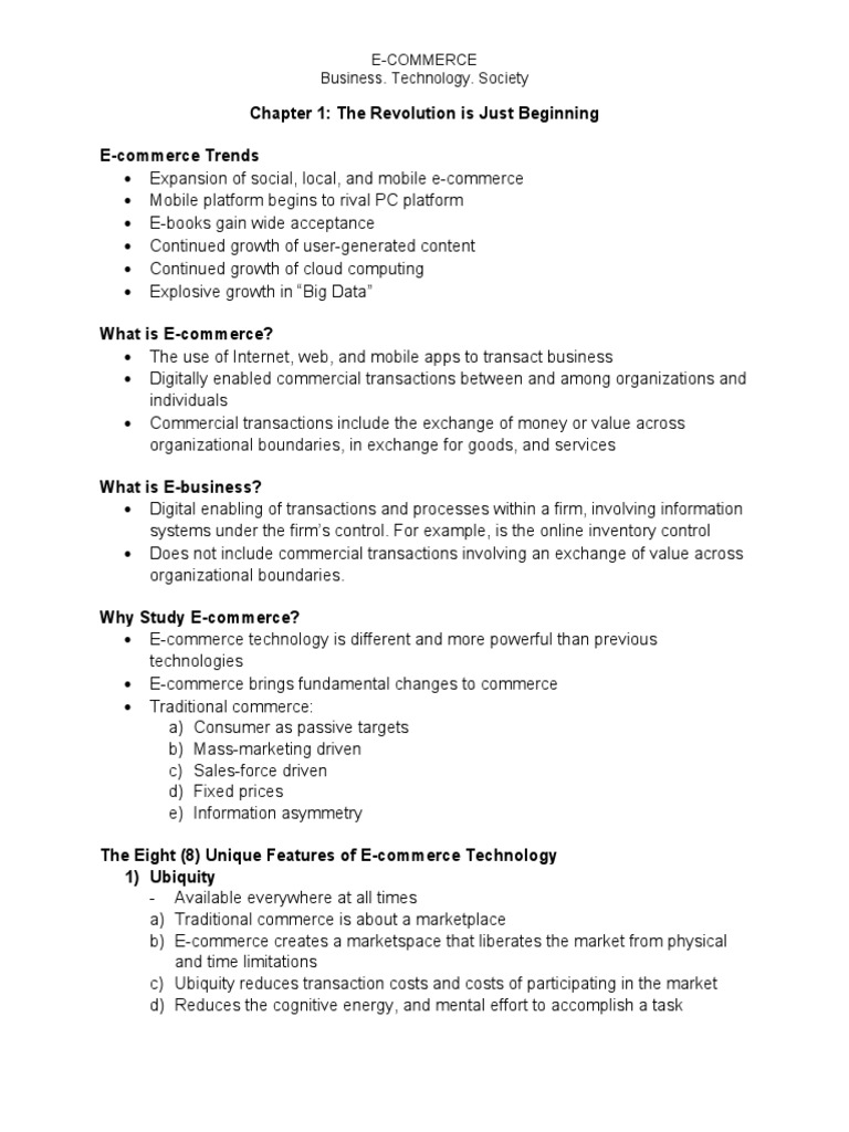 E Commerce Chapter 1 Download Free Pdf E Commerce Information