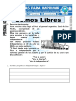 Escribe Que Significa La Independencia para El Peru?: El Perú Desde Este Momento Es Libre e Independiente..