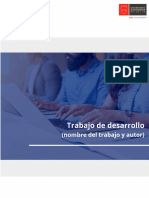 Trabajo de Desarrollo: (Nombre Del Trabajo y Autor)