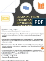 REVIEWING ESSENTIAL LEARNING COMPETENCIES FOR LITERATURE