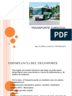 Transporte Turístico. Historia. Tipología. Servicios.: Mg. Florisa Garcia Chumioque