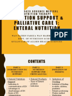 Advanced Medical Nutrition Therapy: Enteral Nutrition Initiation