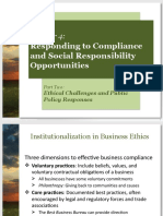 Responding To Compliance and Social Responsibility Opportunities