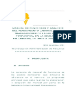 MANUAL (3) DE FUNCIONES Y ANÁLISIS DEL RENDIMIENTO LABORAL DE LOS TRABAJADORES, por Jem Anasan Pei