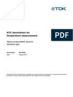NTC Thermistors For Temperature Measurement: Glass-Encapsulated Sensors, Standard Type