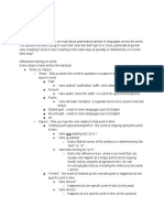 March 20th Admin Notes: Inflectional Marking On Verbs