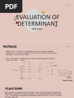 LESSON 2 - Evaluation of Determinant