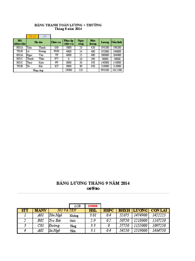 Bai Tap Excel - Loi Giai | PDF