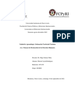 Unidad de Aprendizaje: Ordenación Territorial Turística Act. 3 Ensayo de Declaración de Los Derechos Humanos