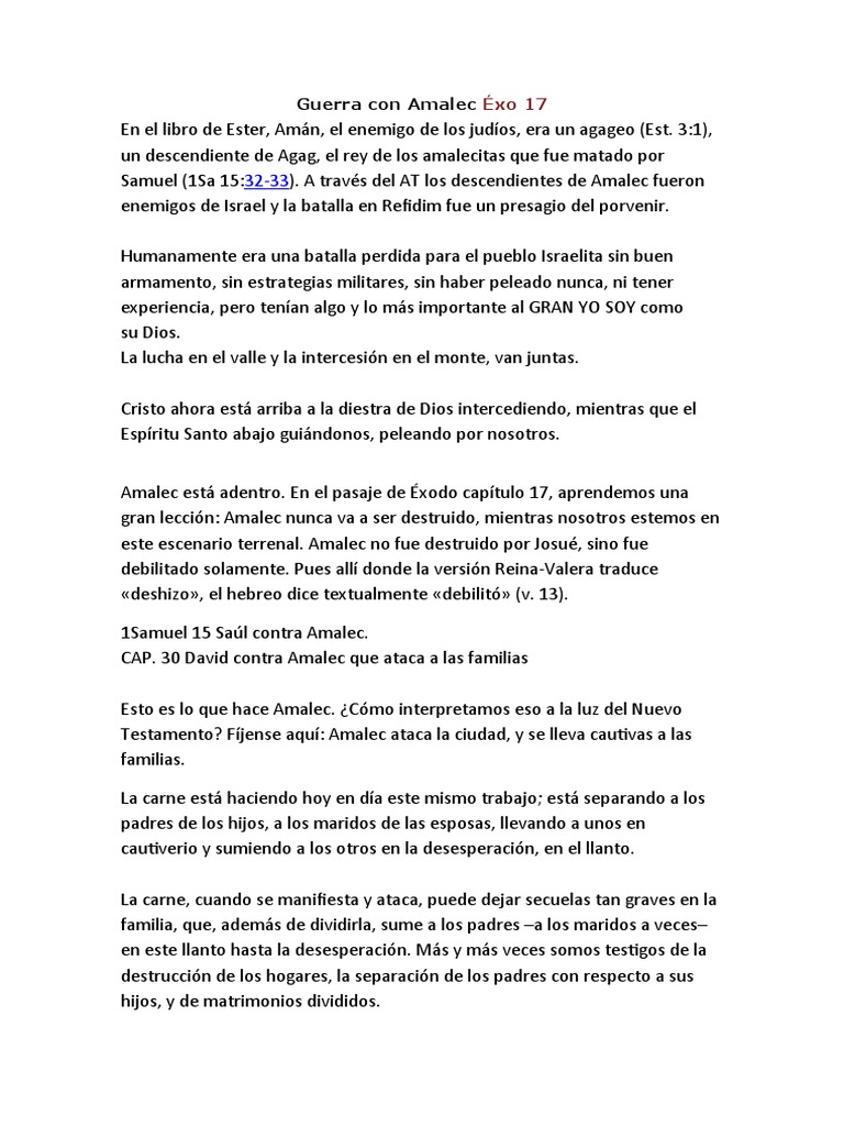 David y la lucha contra Amalec | PDF | David | Profecía