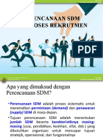 Perencanaan SDM Dan Proses Rekrutmen: 1 Eko Nur Fu'ad, S.E., M.M