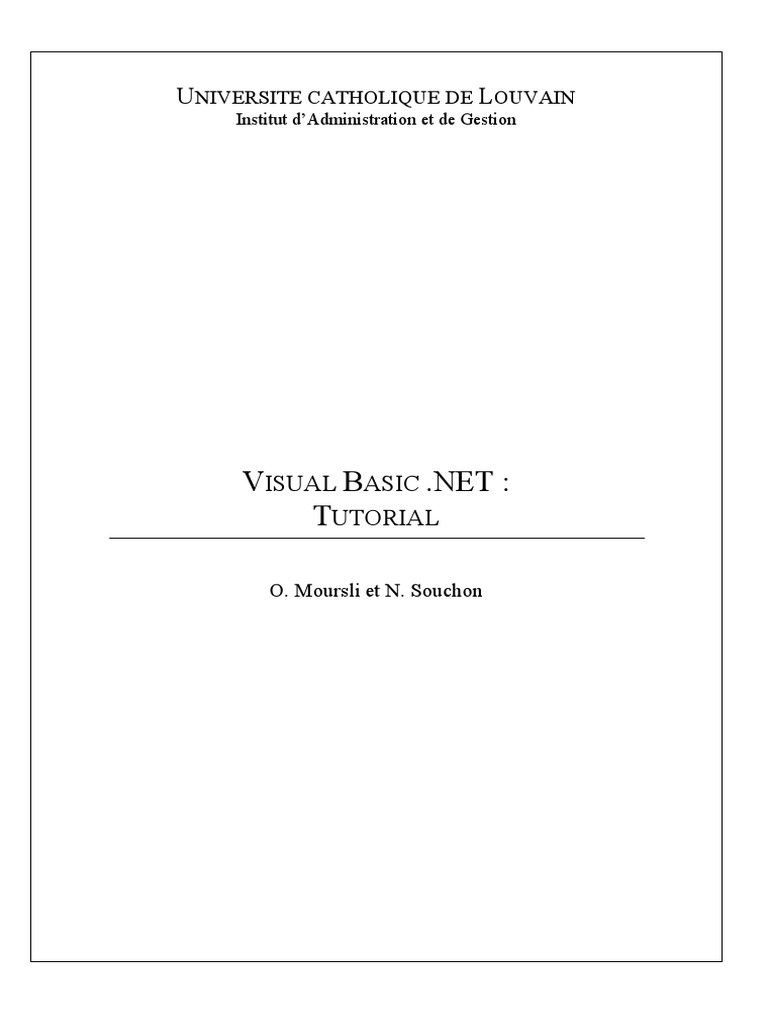 Cours VB | PDF | Ordinateurs